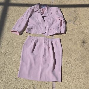 Oleg Cassini Pink Skirt Set #AS24